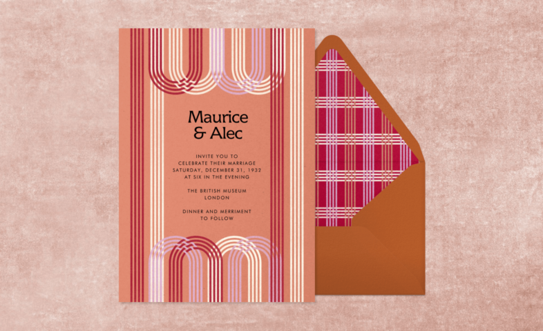 The 15 Best Wedding Invitation Trends Of 2024 Paperless Post   09D Blog Wedding 2024WeddingInvitationTrends SwoopFunkyBoldColorful 786x480 