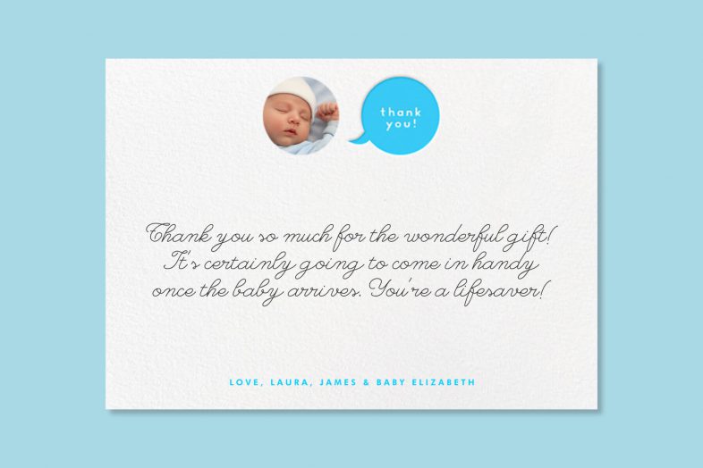 Baby Shower Thank You Card Wording Examples & Etiquette | Paperless Post