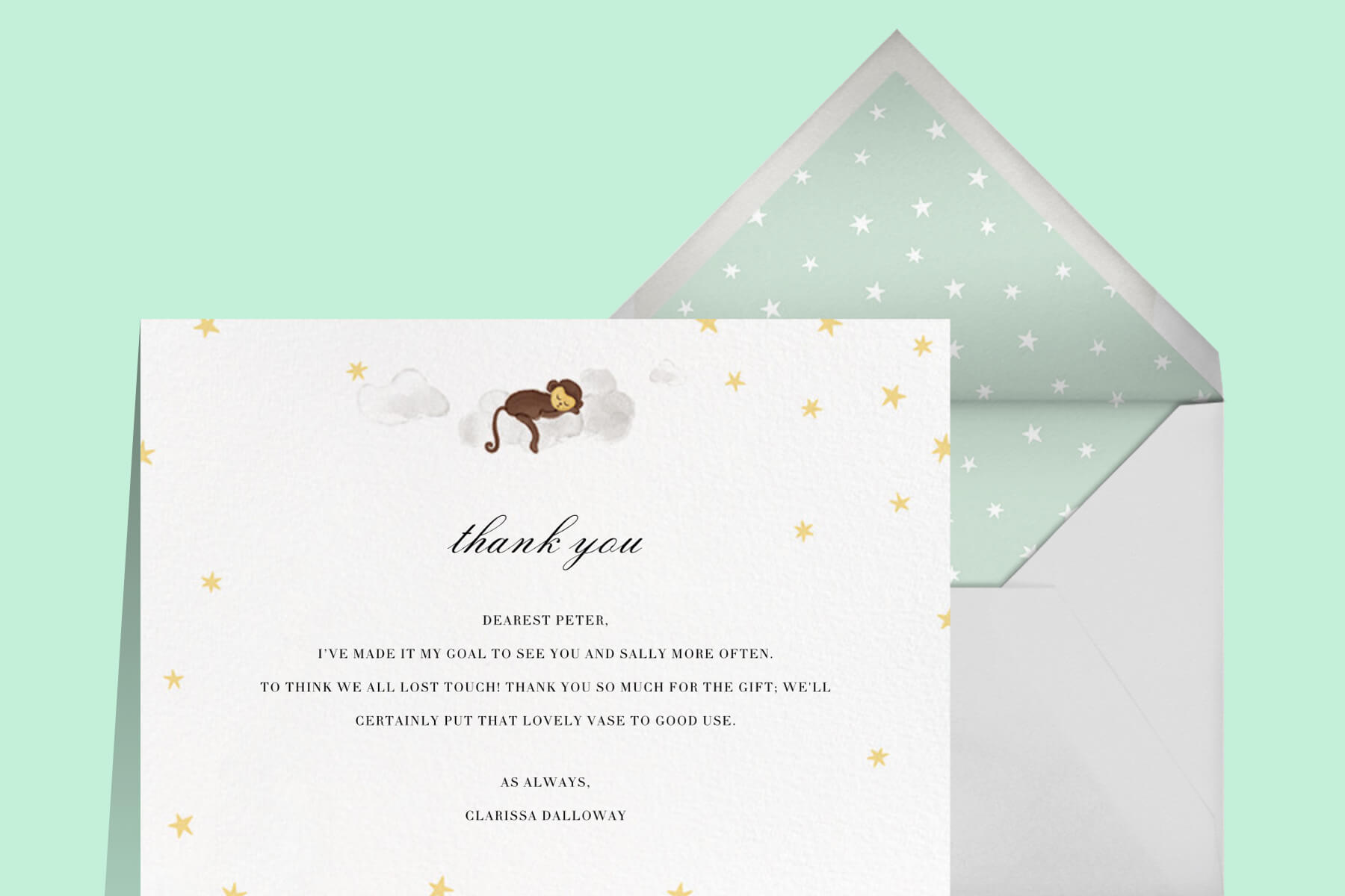 Wording Baby Shower Thank You Note Template