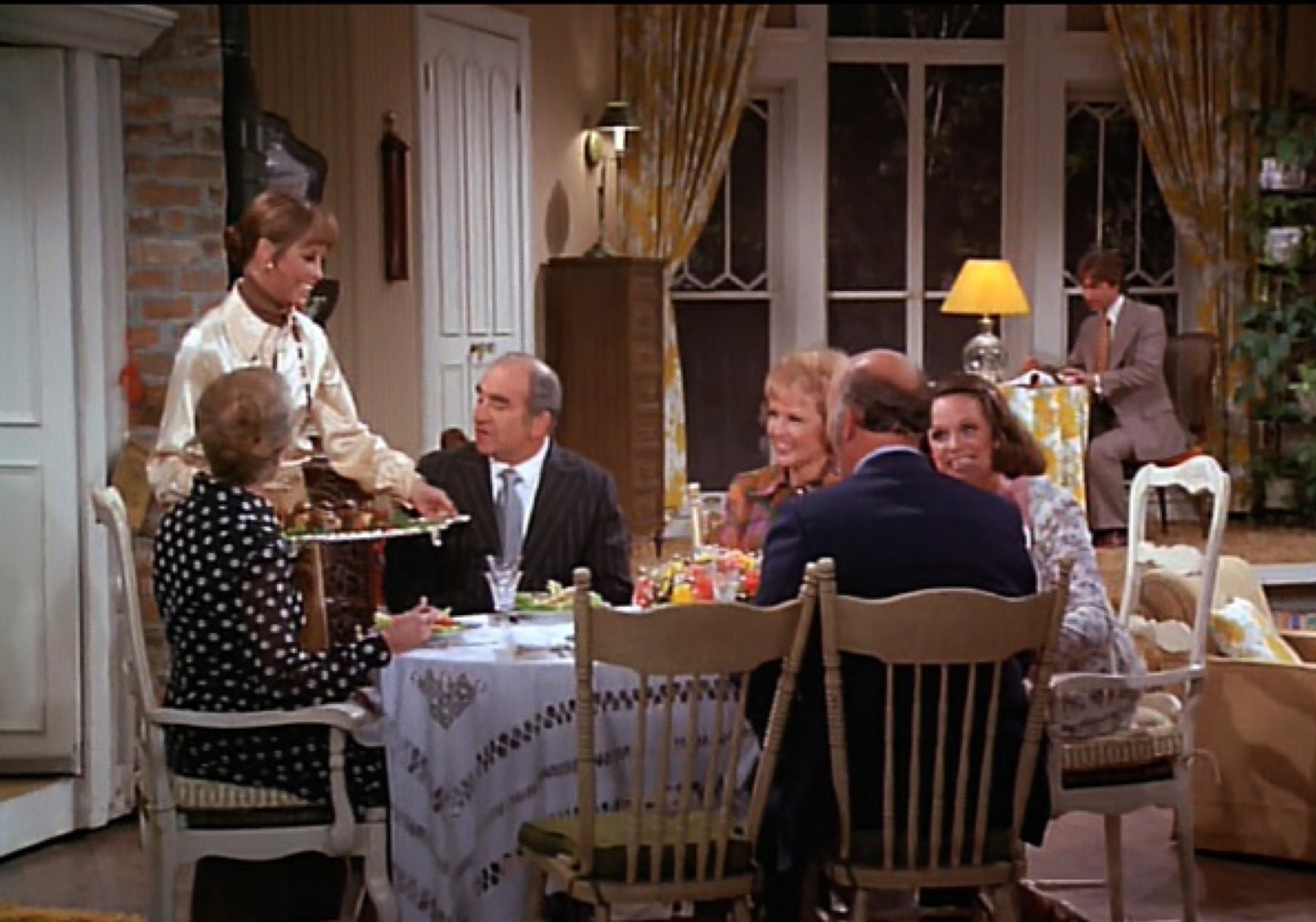 Oh mary. The Mary Tyler Moore show. Three men at a dinner Party movie still.