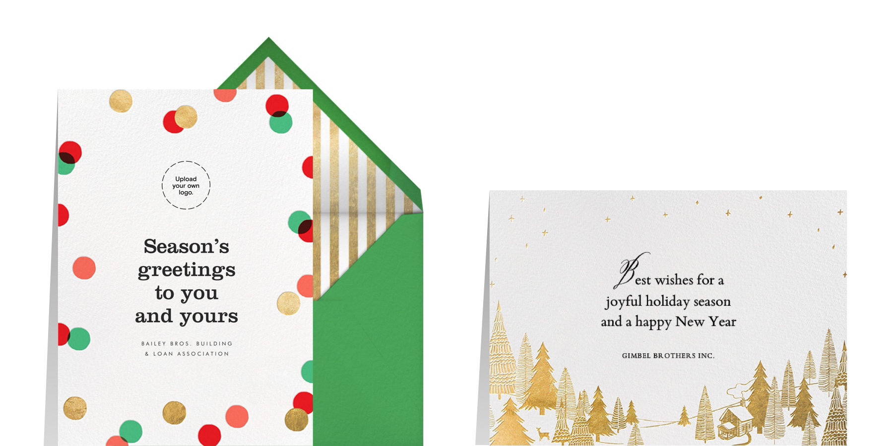 Christmas Card Simple Holiday Card Modern Greeting Card Holiday