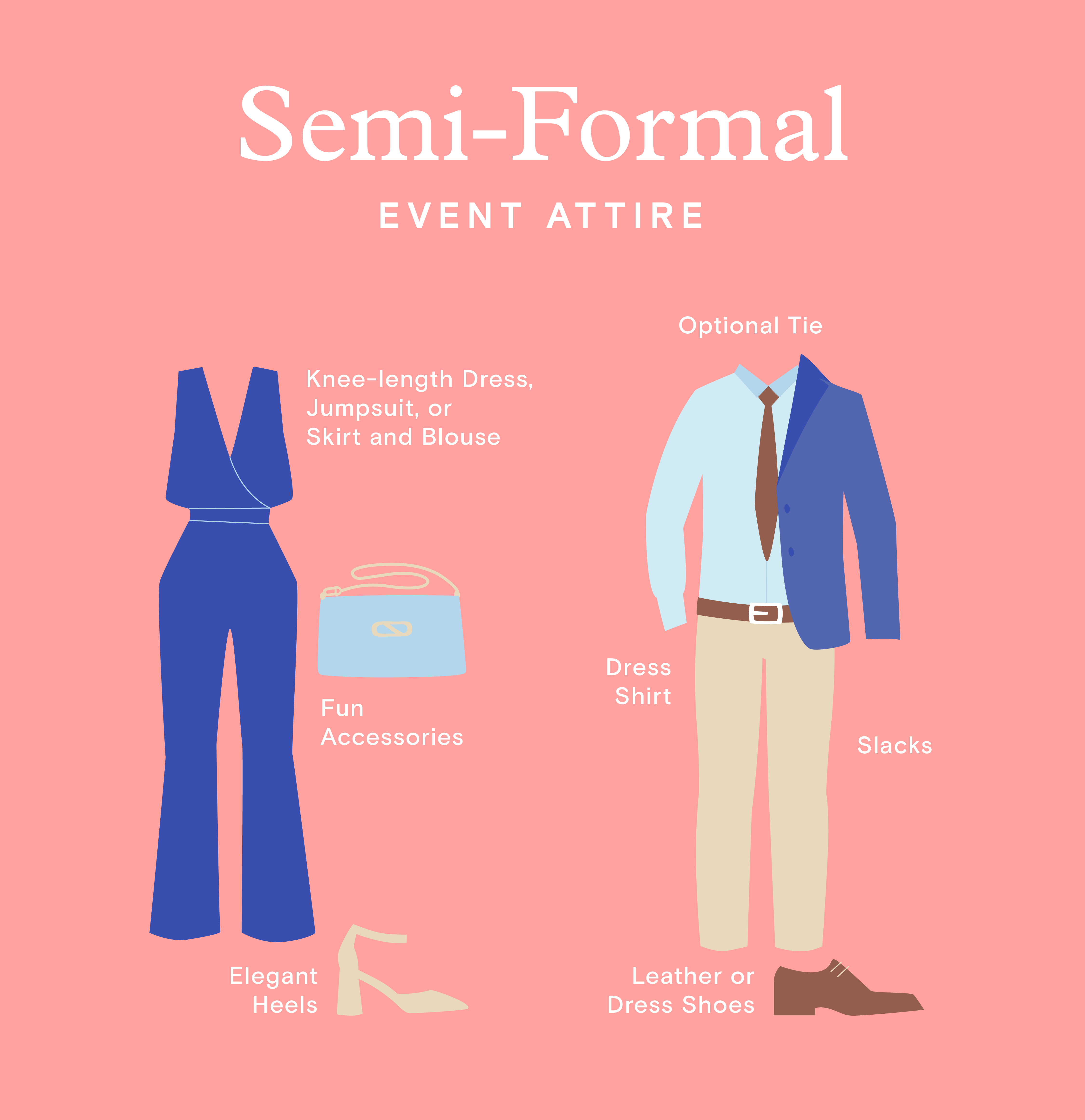 Different dress codes for meetings and events